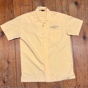 Harrington Yellow Short Sleeve Men's Shirt with Vermont Flannel Company Graphics